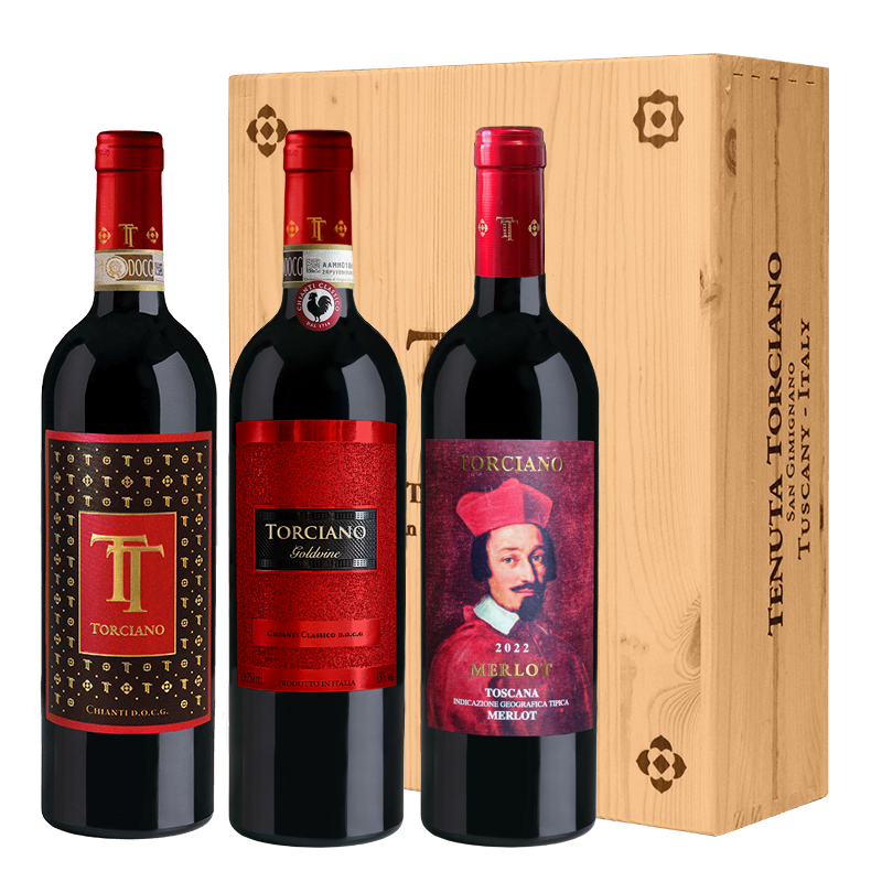 Offerte natalizie - Mix di rossi Definitivo - 3 bottiglie + cassa di legno